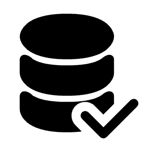 Database Check Icon from Iconoir Solid Set