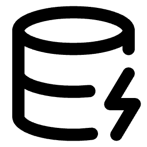 Database Zap Icon from Lucide Line Set