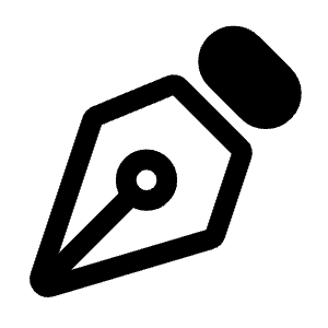 Design Nib Icon from Iconoir Solid Set