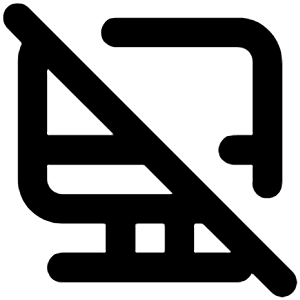 Desktop Alt Slash Icon from Unicons Line Set