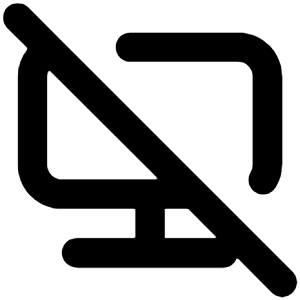 Desktop Slash Icon from Unicons Line Set