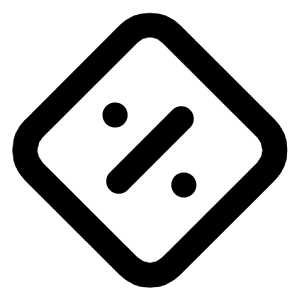 Diamond Percent Icon from Lucide Line Set