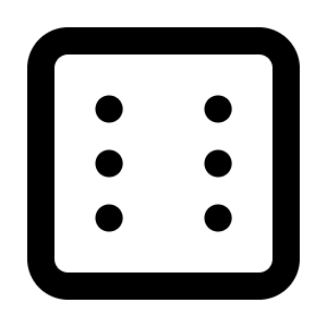 Dice 6 Icon from Lucide Line Set