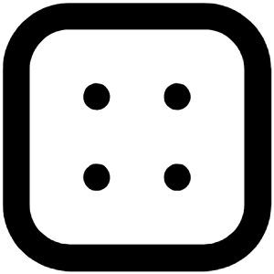Dice Four Icon from Unicons Line Set