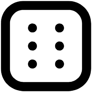 Dice Six Icon from Unicons Line Set