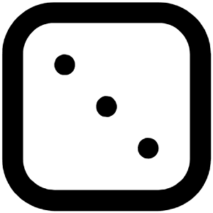 Dice Three Icon from Unicons Line Set