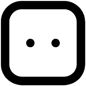 Dice Two Icon from Unicons Line Set