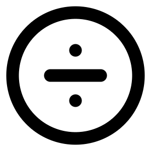 Divide Circle Icon from Feather Set