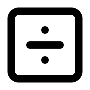 Divide Square Icon from Feather Set