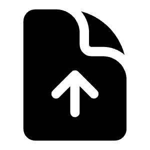 Document Arrow Up Icon from Heroicons Solid Set