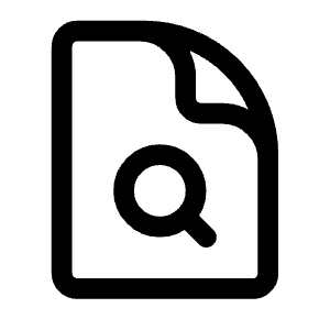 Document Magnifying Glass Icon from Heroicons Outline Set