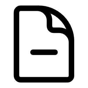 Document Minus Icon from Heroicons Outline Set
