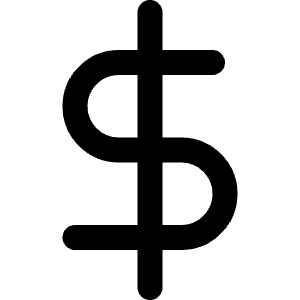 Dollar Sign Icon from Feather Set
