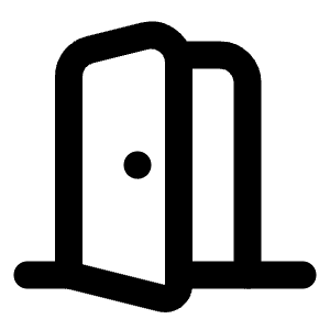 Door Open Icon from Lucide Line Set