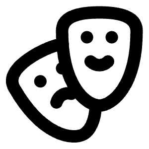 Drama Icon from Lucide Line Set