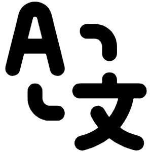 English To Chinese Icon from Unicons Line Set