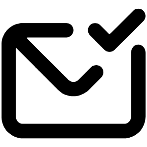 Envelope Check Icon from Unicons Line Set