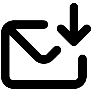 Envelope Download Icon from Unicons Line Set
