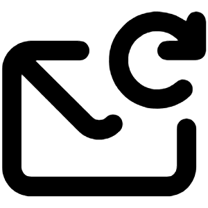 Envelope Redo Icon from Unicons Line Set