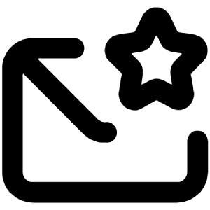 Envelope Star Icon from Unicons Line Set