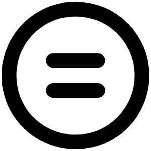 Equal Circle Icon from Unicons Line Set