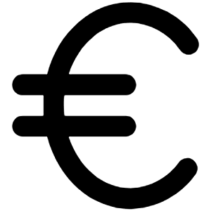 Euro Icon from Unicons Line Set