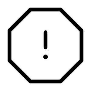Exclamation Octagon Icon from Unicons Thinline Set