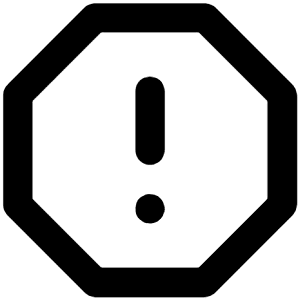 Exclamation Octagon Icon from Unicons Line Set
