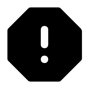 Exclamation Octagon Icon from Unicons Solid Set