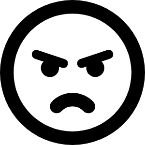 Face Angry Icon from Font Awesome Regular Set