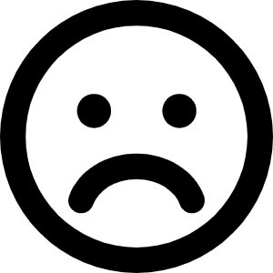 Face Frown Icon from Font Awesome Regular Set