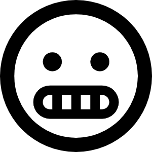 Face Grimace Icon from Font Awesome Regular Set