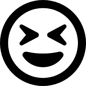 Face Grin Squint Icon from Font Awesome Regular Set