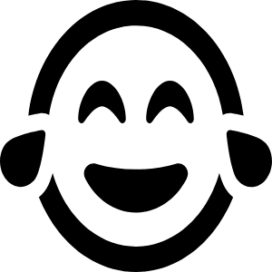 Face Grin Tears Icon from Font Awesome Regular Set
