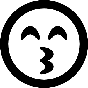 Face Kiss Beam Icon from Font Awesome Regular Set