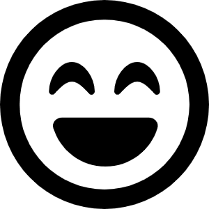 Face Laugh Beam Icon from Font Awesome Regular Set