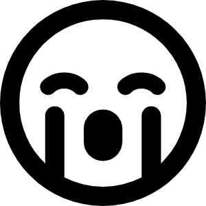 Face Sad Cry Icon from Font Awesome Regular Set