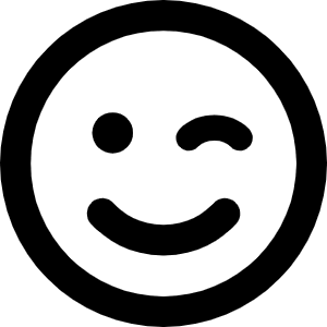 Face Smile Wink Icon from Font Awesome Regular Set