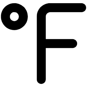 Fahrenheit Icon from Unicons Line Set