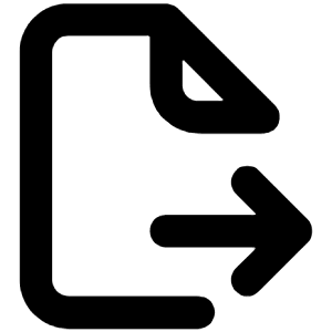 File Export Icon from Unicons Line Set