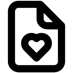 File Heart Icon from Unicons Line Set
