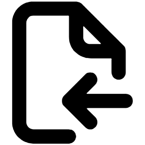 File Import Icon from Unicons Line Set