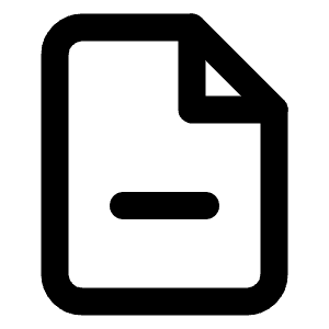 File Minus Icon from Feather Set