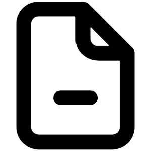 File Minus Icon from Unicons Line Set