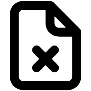 File Times Icon from Unicons Line Set