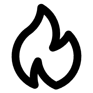 Fire Icon from Unicons Line Set