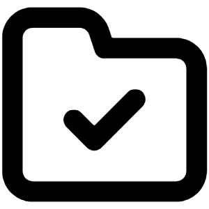 Folder Check Icon from Unicons Line Set