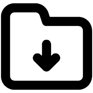 Folder Download Icon from Unicons Line Set