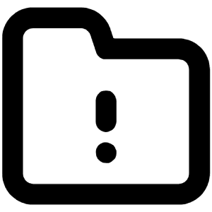 Folder Exclamation Icon from Unicons Line Set