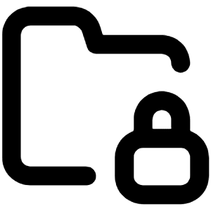 Folder Lock Icon from Unicons Line Set